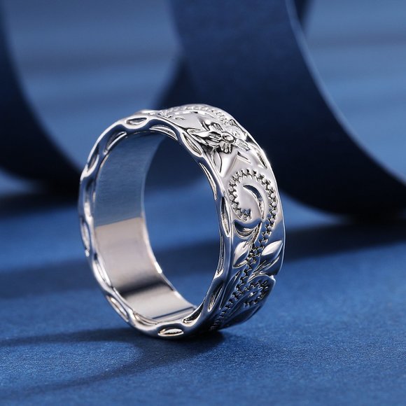 "Wholesale Fever CZ Beautiful Retro Carved Vintage Rings for Women, PD617 - Picture 2 of 9
